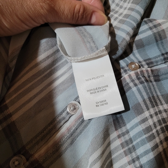 Reitmans sheer plaid peasant blouse - Picture 4 of 8